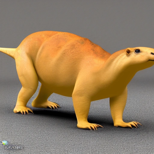 dinosaur capybara, , 3D