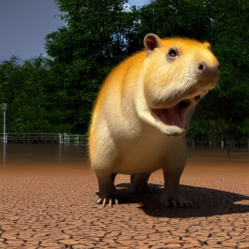 dinosaur capybara, , 3D