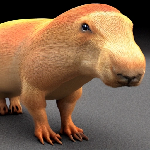 dinosaur capybara, , 3D