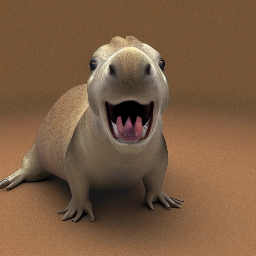 dinosaur capybara, , 3D