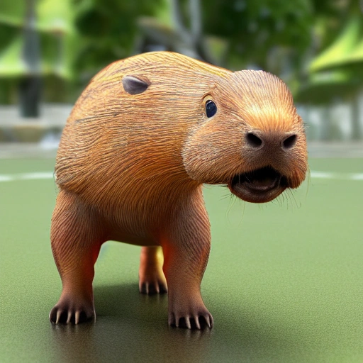 dinosaur capybara, , 3D