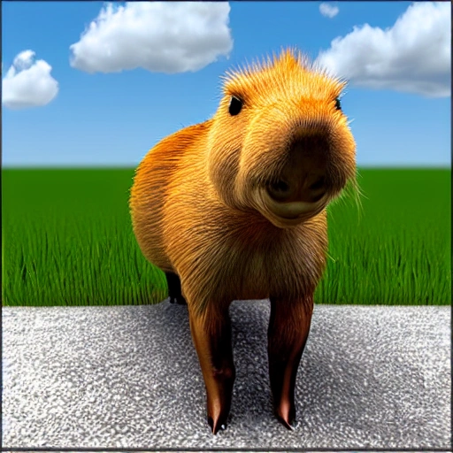 capybara dinosaurio, 3D