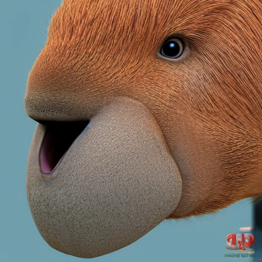 capybara dinosaurio, 3D