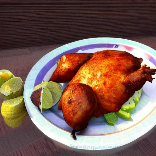 pollo asado, 3D