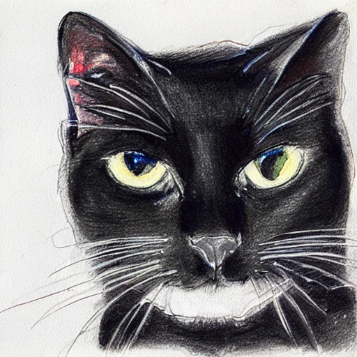 New Color Pencil Animal Cat Drawing Photograph by Wind Z - Mobile Prints