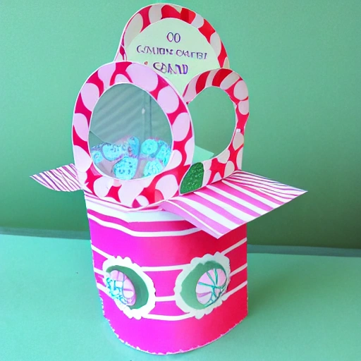 paper cut candy stand