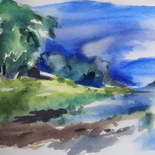  paisaje,  ,  Water Color