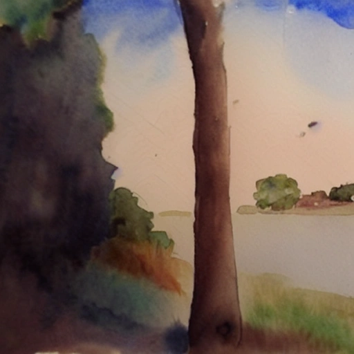  paisaje de primavera,  ,  Water Color