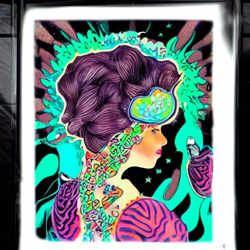  mujer de espalda, Trippy