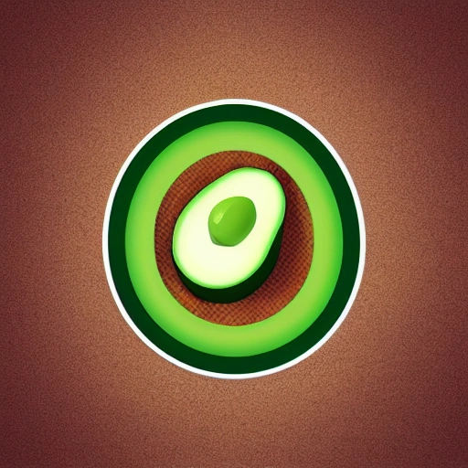 Logo vectorial , aguacate, 3d, Moderno, escala de verdes
