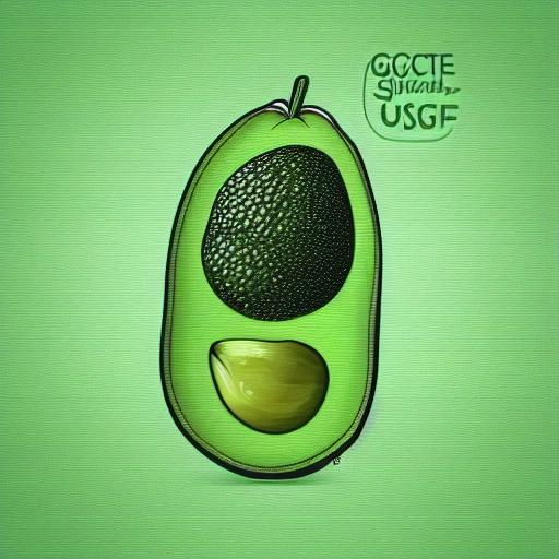 Logo vectorial , aguacate, 3d, Moderno, escala de verdes
, Pencil Sketch