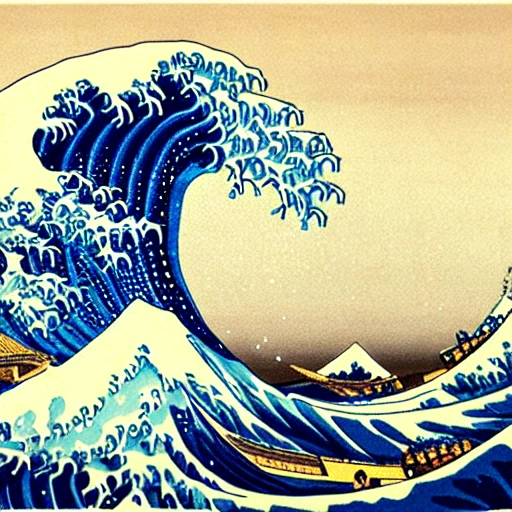 "Kanagawa Oki Nami Ura" is one of the most famous works in the "Thirty-six Views of Mount Fuji" series by Katsushika Hokusai, and is a representative work of his. This piece depicts the tumultuous waves of the Pacific Ocean and the brave fishermen struggling against them, with Mount Fuji in the background.
The waves are depicted as extremely large and rough, with fishermen and boats risking their lives in the midst of the chaos. However, Mount Fuji, which is also depicted in the waves, exudes a calm and peaceful presence. The contrast between the stillness and motion of this artwork has captivated people's hearts, making it one of the most beloved pieces of art.
Additionally, this work is noteworthy for its use of shades of blue and green, and the rich color expression that is uncommon in ukiyo-e. The piece is a highly accomplished work, with a magnificent fusion of Hokusai's skilled depictions of Mount Fuji, wave drawings, and use of color.