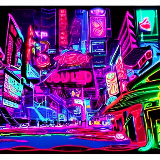 , Cartoon, max quality, high definition, neon, david art, sculture, neon, cyberpunk