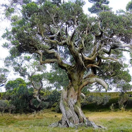 A leafy old tea tree