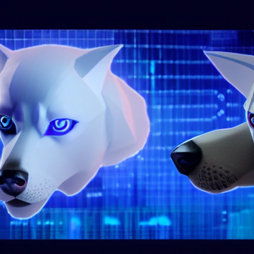 3d render cyberpunk Husky