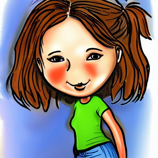 niña hermosa, Cartoon