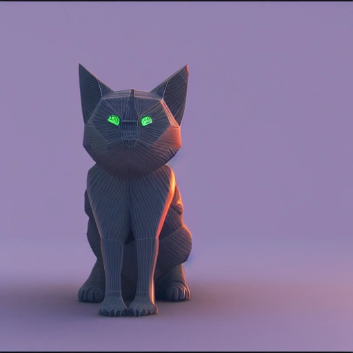 3d render cyberpunk CAT