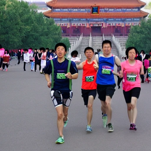 in beijing pepole run