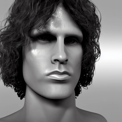 3d render cyberpunk jim morrison