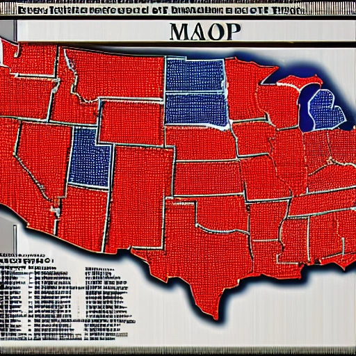 USA map in matrix 