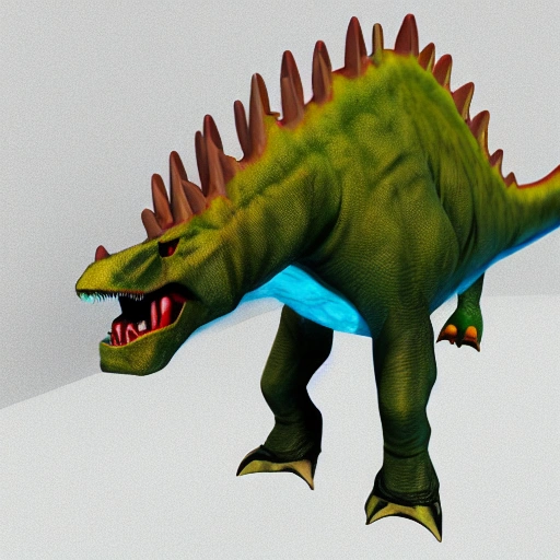 anime dinosaur, 3D