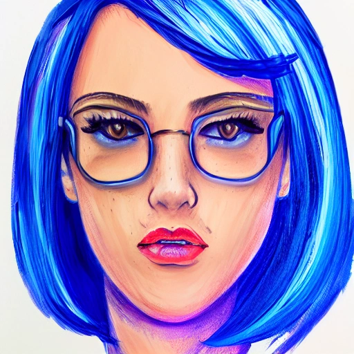 professional photo, realistic sexy girl with blue bobcut hair, large breasts, (high detailed skin:1.2), 8k uhd, dslr, soft lighting, high quality, film grain, Fujifilm XT3, (thick outline, thick stroke, paint, sketch:1.2)