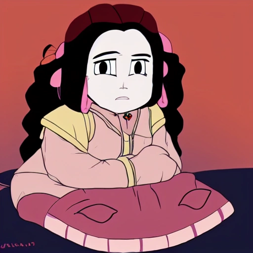 Generate a Nezuko in doggy style,  Cartoon