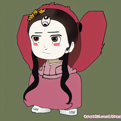 Generate a Nezuko in doggy style,  Cartoon