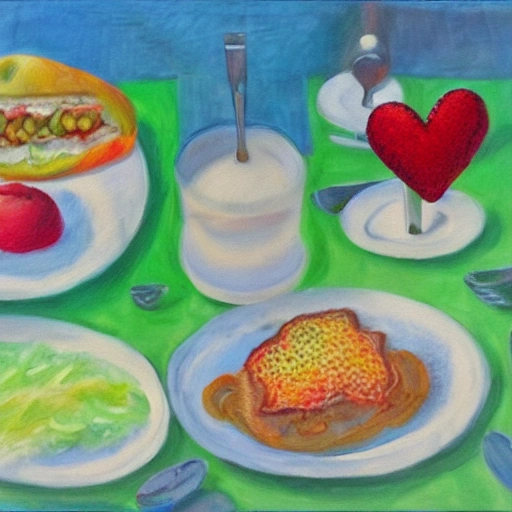 love to eat, but lifeless, Trippy, Oil Painting