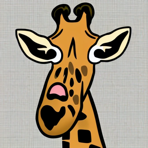 a giraffe logo, Cartoon,