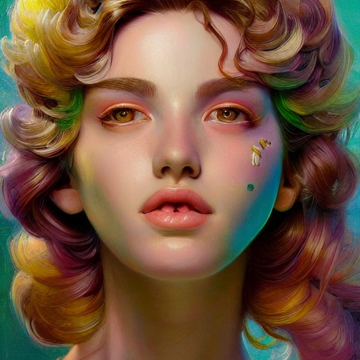 Coloful Venus of Milos Peltdown, perfect face, intricate, elegant, highly detailed, centered,digital painting, artstation, concept art, smooth, sharp focus, illustration, artgerm, donato giancola, Joseph Christian Leyendecker, WLOP, Boris Vallejo, Artgerm