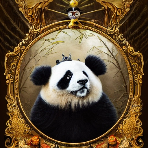 Ragdoll panda king wearing a golden crown, intricate, elegant, highly detailed, centered, digital painting, artstation, concept art, smooth, sharp focus, illustration, artgerm, Tomasz Alen Kopera, Peter Mohrbacher, donato giancola, Joseph Christian Leyendecker, WLOP, Boris Vallejo, Avatar, Punk, Cartoon, ESG
