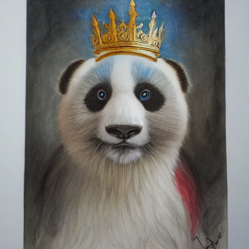 Ragdoll panda king wearing a golden crown, intricate, elegant, highly detailed, centered, digital painting, artstation, concept art, smooth, sharp focus, illustration, artgerm, Tomasz Alen Kopera, Peter Mohrbacher, donato giancola, Joseph Christian Leyendecker, WLOP, Boris Vallejo, Avatar, Punk, Cartoon, ESG
, Water Color, Trippy, Cartoon, 3D, Pencil Sketch, 3D, Oil Painting, Water Color