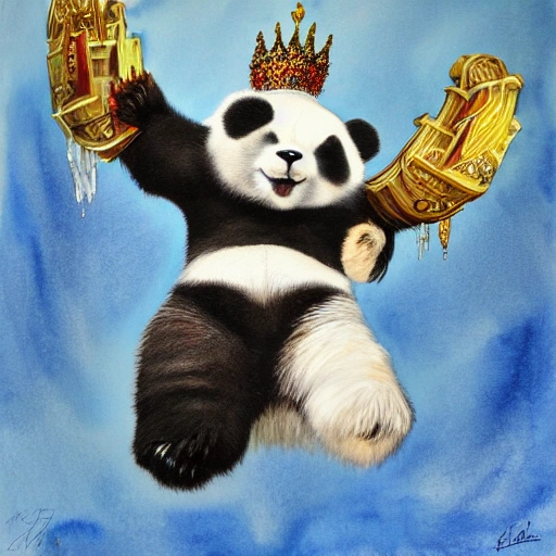 Ragdoll panda king wearing a golden crown, intricate, elegant, highly detailed, centered, digital painting, artstation, concept art, smooth, sharp focus, illustration, artgerm, Tomasz Alen Kopera, Peter Mohrbacher, donato giancola, Joseph Christian Leyendecker, WLOP, Boris Vallejo, Avatar, Punk, Cartoon, ESG
, Water Color, Trippy, Cartoon, 3D, Pencil Sketch, 3D, Oil Painting, Water Color