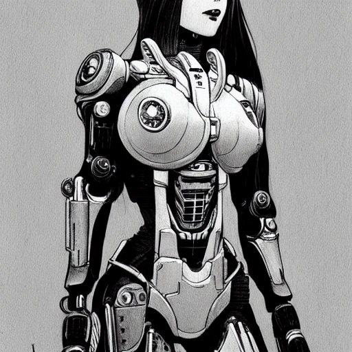 cyborg body drawing