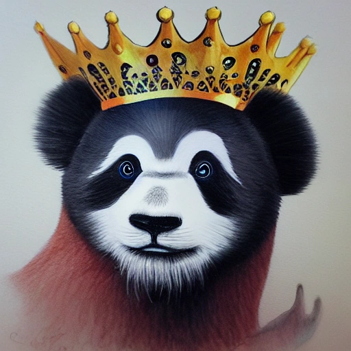 Ragdoll panda king wearing a golden crown, intricate, elegant, highly detailed, centered, digital painting, artstation, concept art, smooth, sharp focus, illustration, artgerm, Tomasz Alen Kopera, Peter Mohrbacher, donato giancola, Joseph Christian Leyendecker, WLOP, Boris Vallejo, Avatar, Punk, Cartoon, ESG
, Water Color, Trippy, Cartoon, 3D, Pencil Sketch, 3D, Oil Painting, Water Color