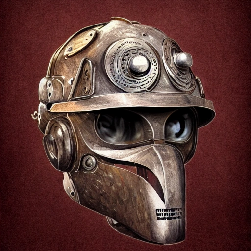 Steampunk Helmet Fantasy Art Mask Robot Ninja Stylized Digital I 