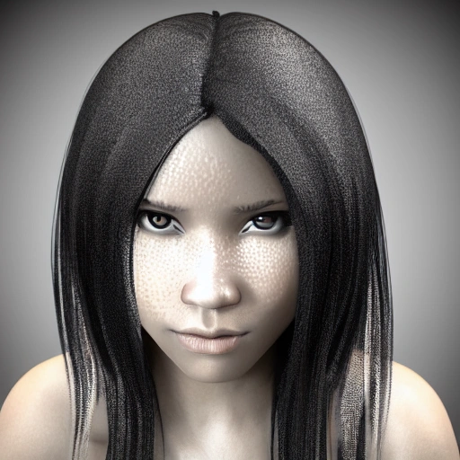 girl    black, 3D