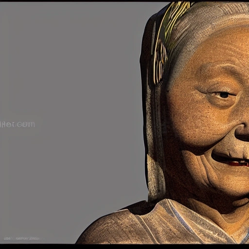 The spirit of an old woman drifted from Xi'an, China to Alicante, Spain, 3D