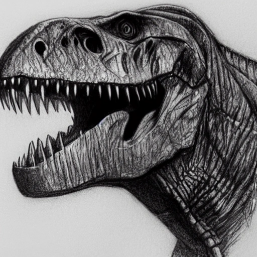 Tyrannosaurus rex, Pencil Sketch