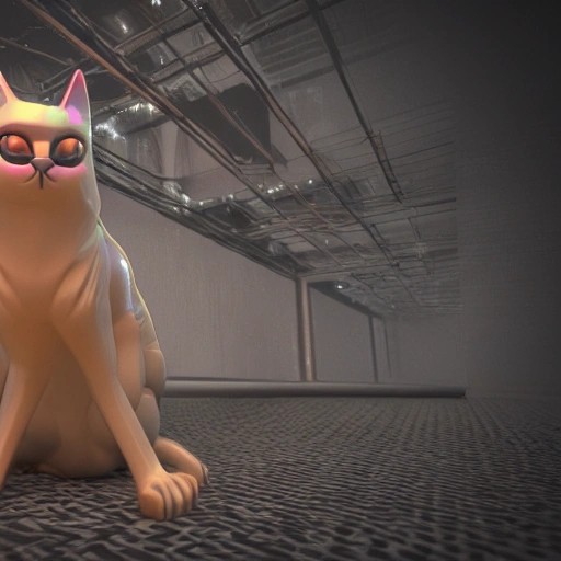 3d render cyberpunk CAT