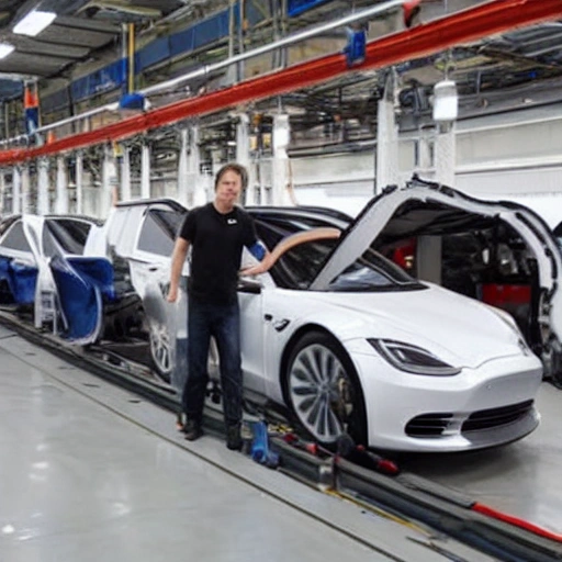 Musk at the factory