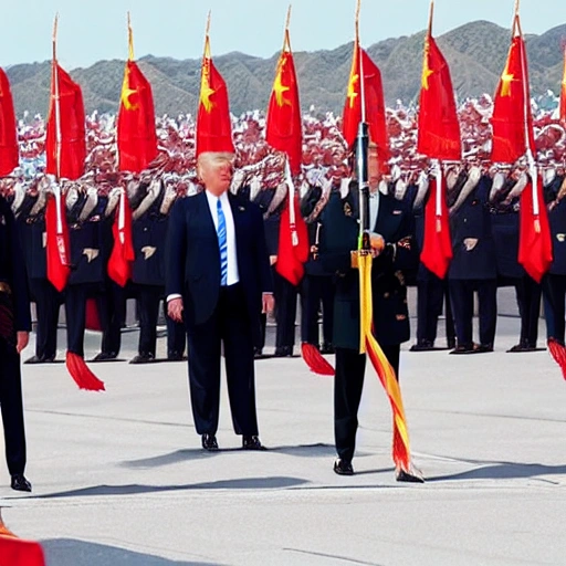 Donald Trump chinese military ceremony