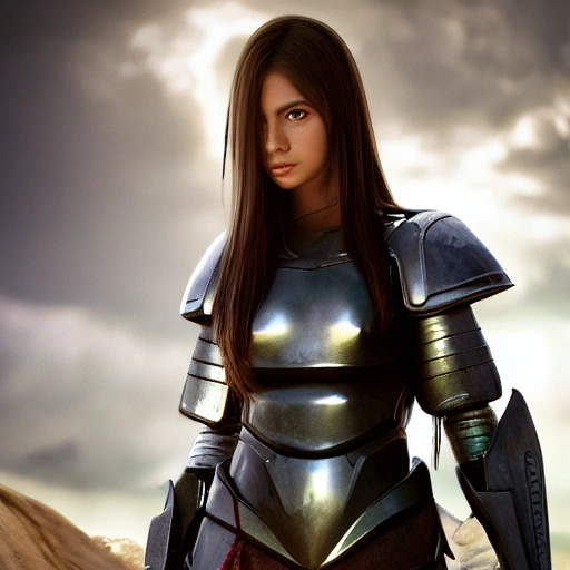 A beautiful girl wearing armor, a beautiful girl with a complete avatar, full body, frontal photo, beautiful face, blue eyes, double -eyed, big chest, long legs, muscles, fragmented armor, silver locks First, style by William Adolphe Bouguereau, full lips, 8k, HDR, ultra realistic, space warrior, epic, dark fantasy. Unreal Engine, Cinematic, Color Grading, portrait Photography, Shot on 50mm lens, Ultra-Wide Angle, Depth of Field, hyper-detailed, beautifully color-coded, insane details, intricate details, beautifully color graded, Unreal Engine, Cinematic, Color Grading, Editorial Photography, Photography, Photoshoot, Shot on 70mm lens, Depth of Field, DOF, Tilt Blur, Shutter Speed 1/1000, F/22, White Balance, 32k, Super-Resolution, Megapixel, ProPhoto RGB, VR, Lonely, Good, Massive, Halfrear Lighting, Backlight, Natural Lighting, Incandescent, Optical Fiber, Moody Lighting, Cinematic Lighting, Studio Lighting, Soft Lighting, Volumetric, Contre-Jour, Beautiful Lighting, Accent Lighting, Global Illumination, Screen Space Global Illumination, Ray Tracing Global Illumination, Optics, Scattering, Glowing, Shadows, Rough, Shimmering, Ray Tracing Reflections, Lumen Reflections, Screen Space Reflections, Diffraction Grading, Chromatic Aberration, GB Displacement, Scan Lines, Ray Traced, Ray Tracing Ambient Occlusion, Anti-Aliasing, FKAA, TXAA, RTX, SSAO, Shaders, OpenGL-Shaders, GLSL-Shaders, Post Processing, Post-Production, Cel Shading, Tone Mapping, CGI, VFX, SFX, insanely detailed and intricate, hypermaximalist, elegant, hyper realistic, super detailed, photography, 8k --q 3 --ar 1:1 --v 4 --stylize 1000