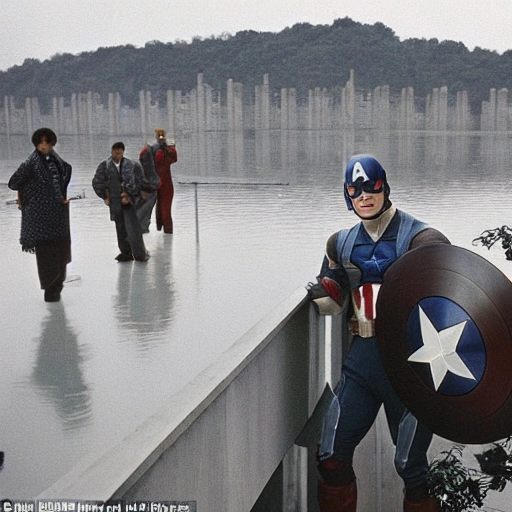 In 1985, Captain America took a photo with Trump on the West Lake Broken Bridge in Hangzhou, China