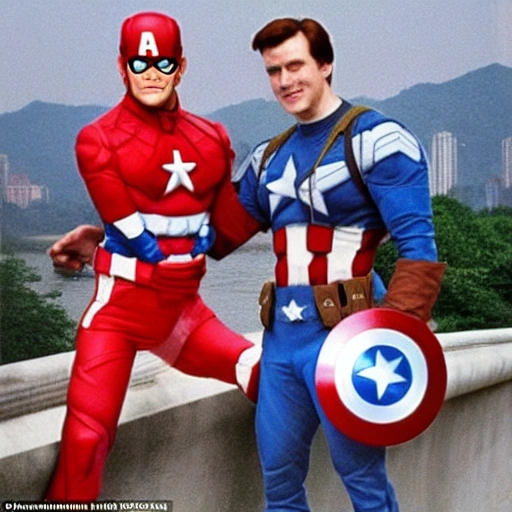 In 1985, Captain America took a photo with Trump on the West Lake Broken Bridge in Hangzhou, China, 3D