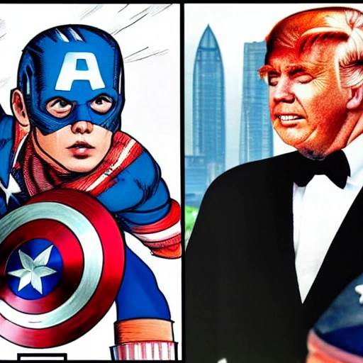 In 1985, Captain America took a photo with Trump on the West Lake Broken Bridge in Hangzhou, China, 3D