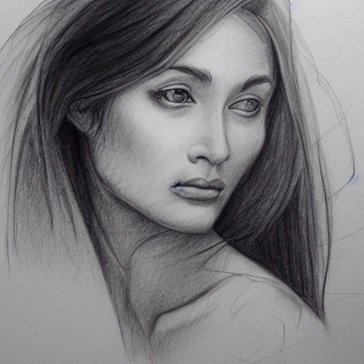Beauty, Pencil Sketch - Arthub.ai