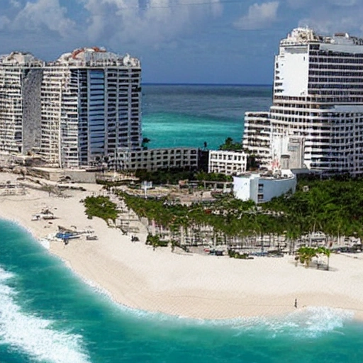 Como se vería Cancún sin playas 