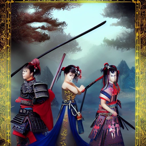 fantasy, samurai, girl